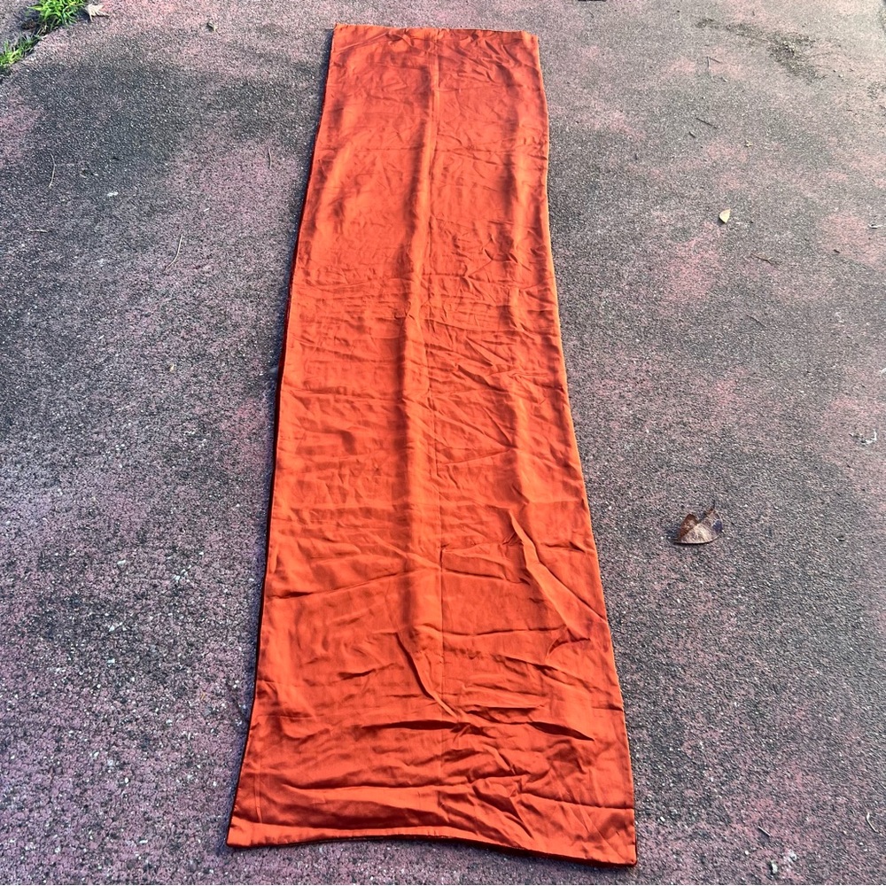 RUST SILK VELVET & SATIN 1950’s 50s Vintage Retro Vintage Rabbit Fur Shawl Wrap - Picture 16 of 16